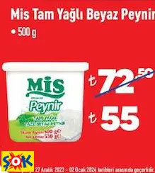 MİS TAM YAĞLI BEYAZ PEYNİR • 500 G